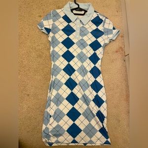 Plaid Tennis Style Dress; Size Small